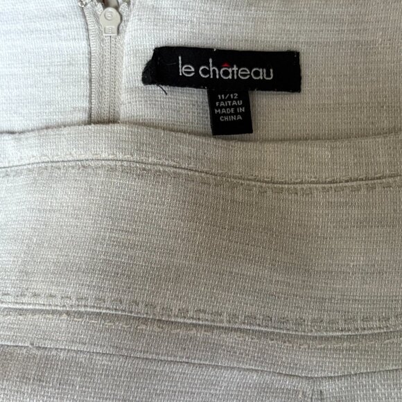 Le Chateau Beige Linen Skirt - Picture 5 of 5